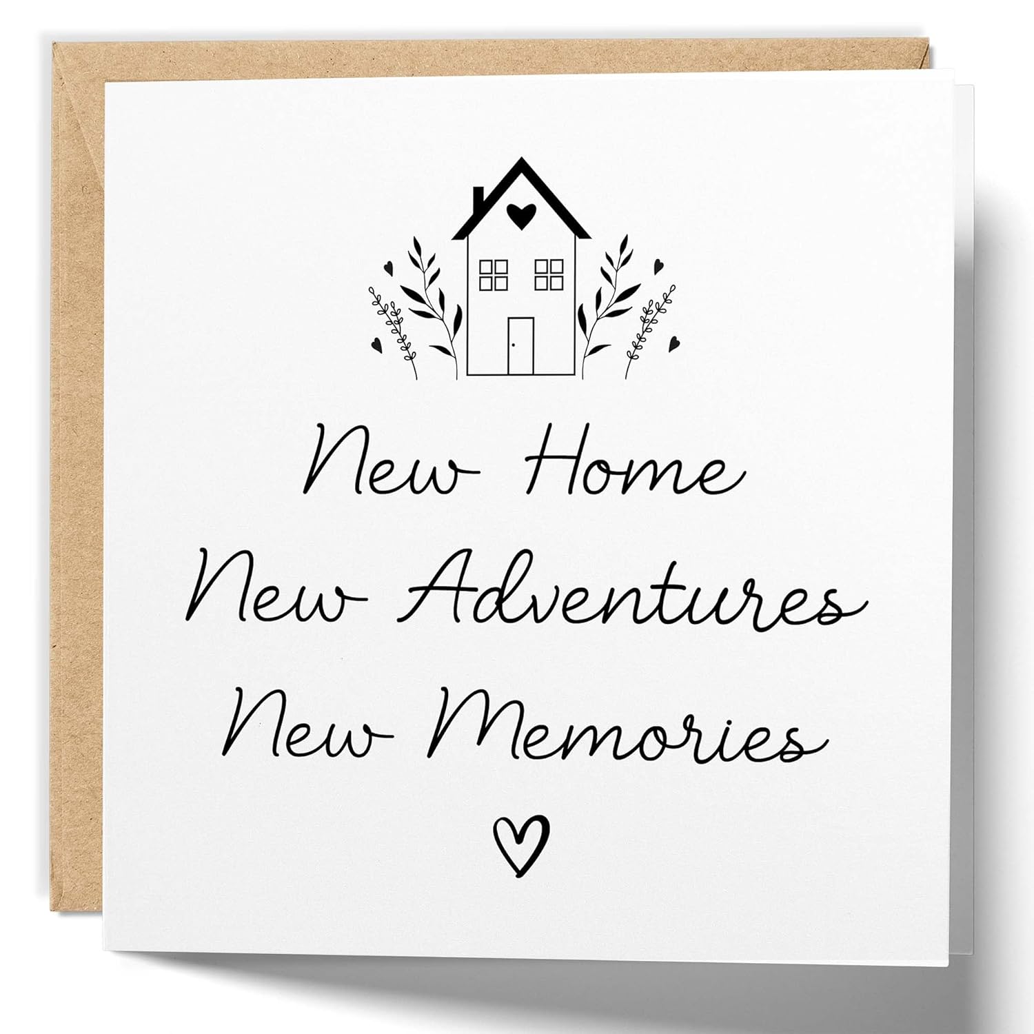 New Home Card for Friends or Family, New Home New Adventures New Memories