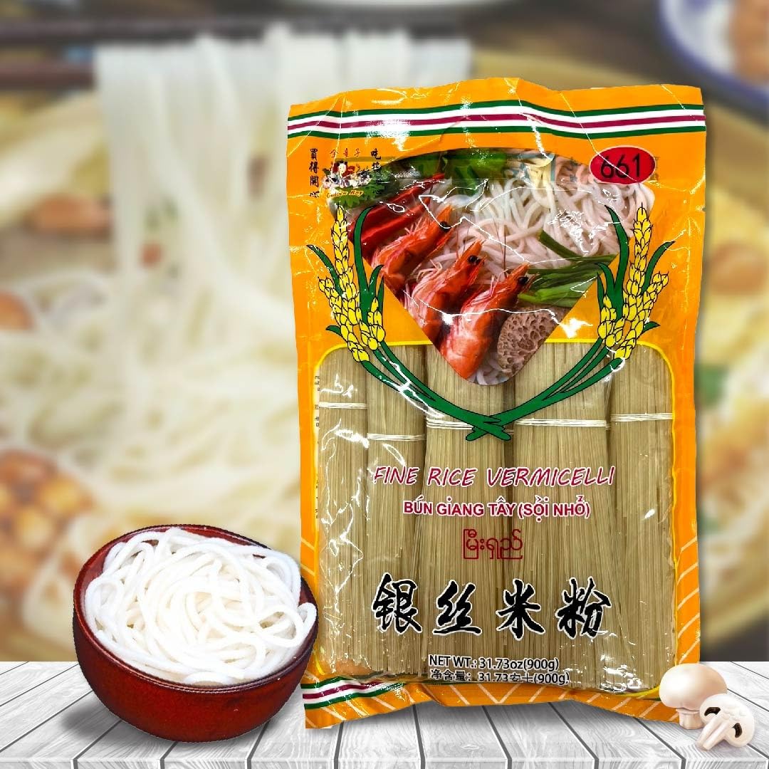 2 lbs Pack, Vietnamese Rice Stick Noodles, Banh Pho Rice Vermicelli for Pho, Spring Rolls, Stir-Fry – Non-GMO, Gluten-Free, Vegan, Traditional Asian Pantry Staple (1-Pack or 3-Pack). (1 Pack)