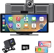 Wireless Apple Carplay Screen for Car, 10.26-inch Android Auto Screen and Car Dash Cam, Double Din Car Stereo, Apple Car Play with Backup Camera, Bluetooth GPS Navigator for Car and Touch Screen