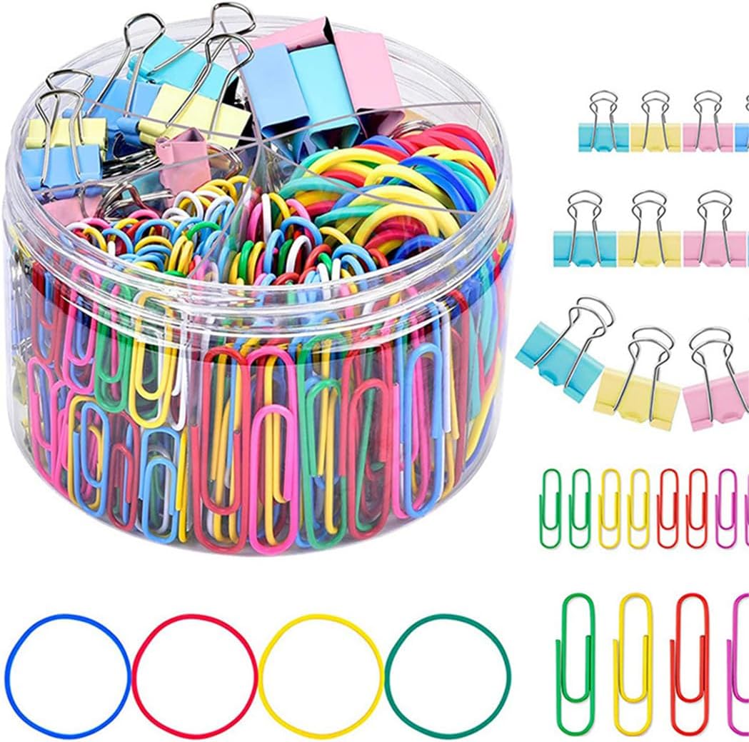 Color Multi-Specification Long Tail Clip Paper Clip Folder Dovetail Clip Reverse Tail Clip Paper Clips Set, Colorful Clips, Boxed 240pcs Clips, 6 Specifications Colorful Clips