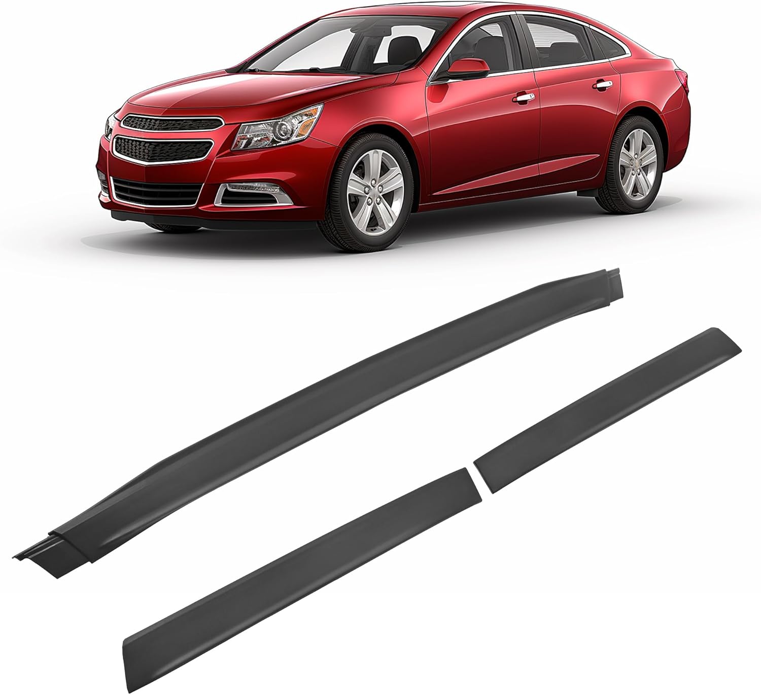HECASA Front Bumper Valance Compatible with 2013-2015 Chevrolet Malibu 2016 Malibu Limited Lower Air Deflector Valance Panel Air Dam Protector Replacement for 22842404 GM1092236 Set of 3