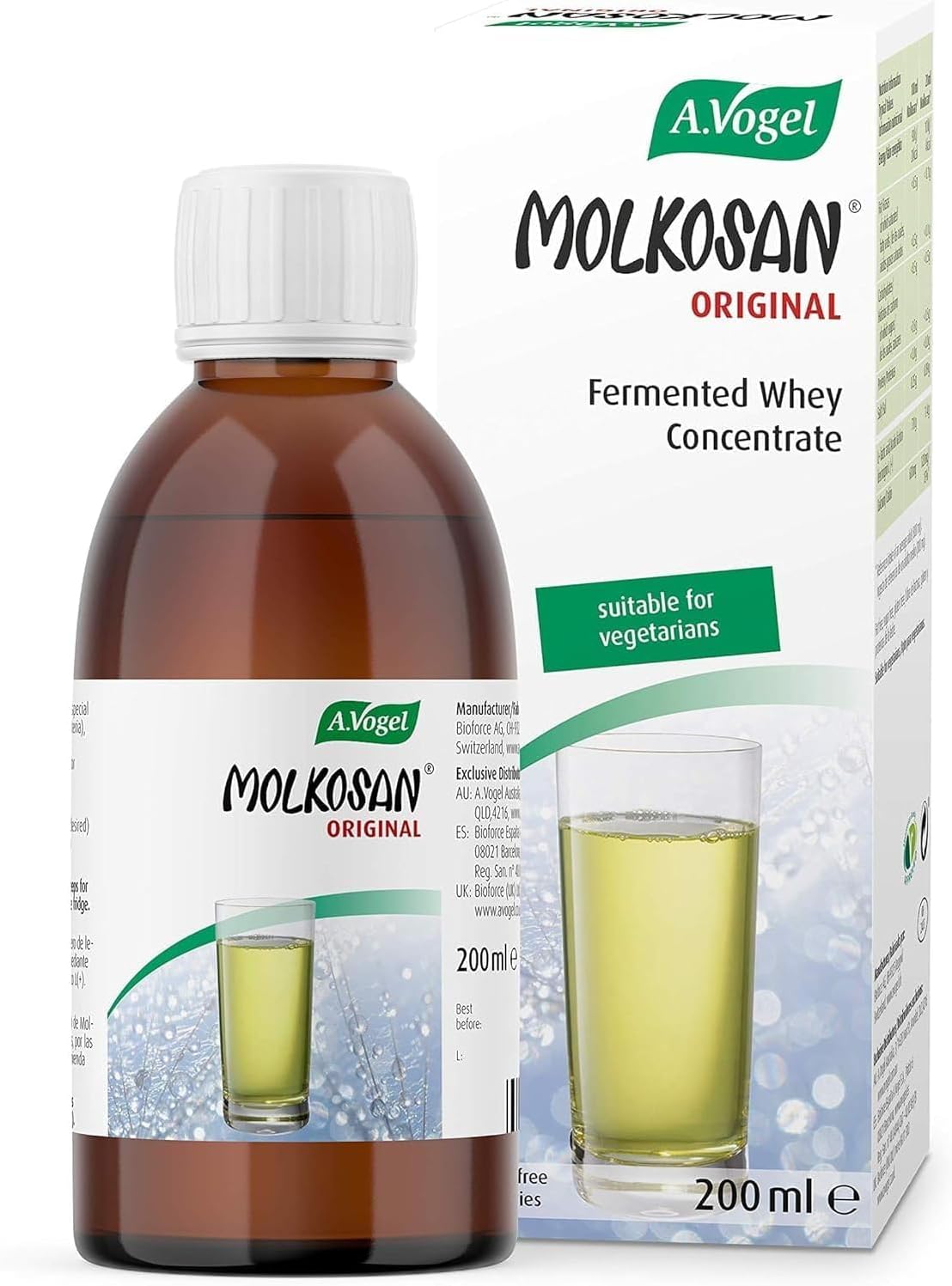A.Vogel Molkosan Original 200ml | Contains Concentrated Whey | L+ Lactic Acid | Suitable for Vegetarians (200ml)