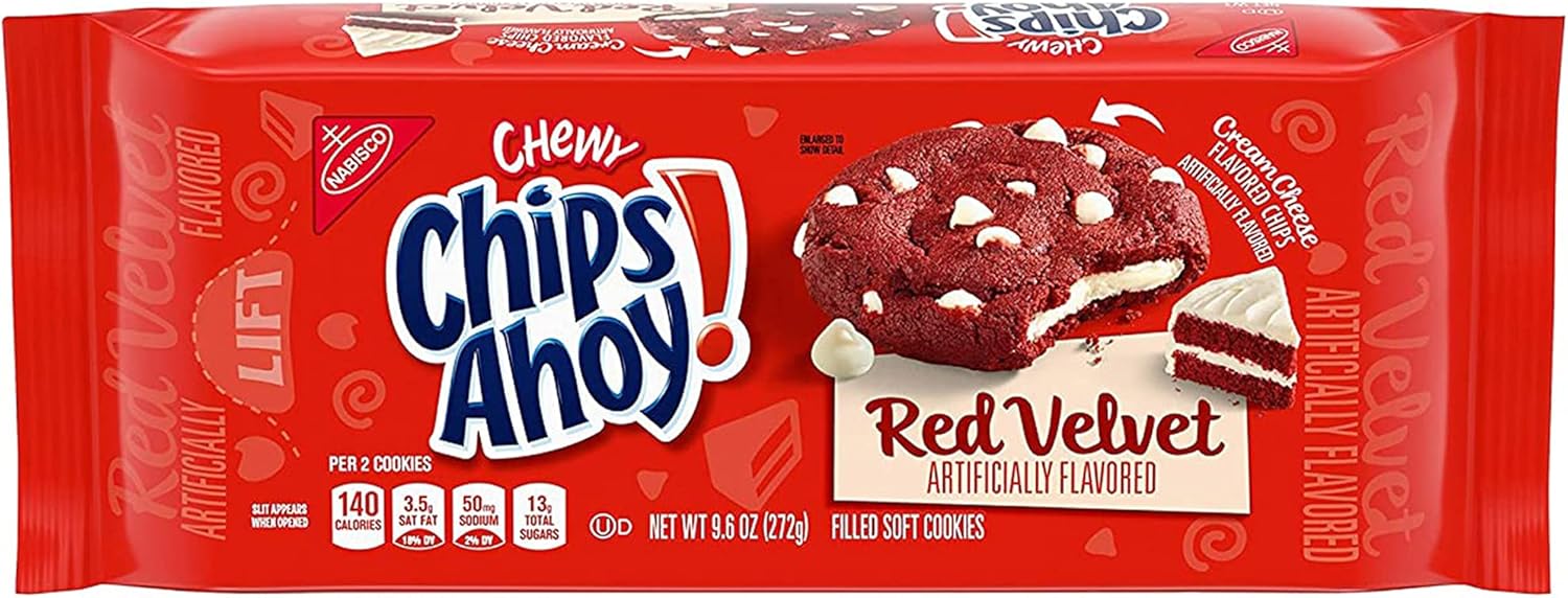 Nabisco Red Velvet Chips Ahoy! Filled Soft Cookies 9.6 oz