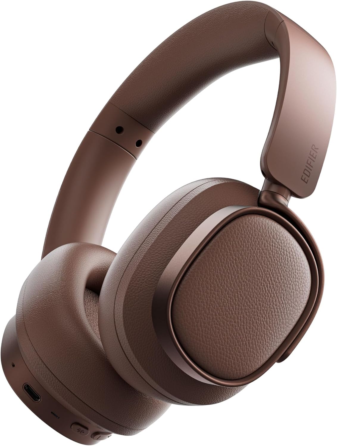 Edifier ES850NB Hybrid Active Noise Cancelling Headphones Wireless Over-Ear Headphones, Foldable Bluetooth V5.4 Headphone, Hi-Res Audio Wireless, LDAC, 92H ANC Playtime, AI Call, Touch Control - Brown