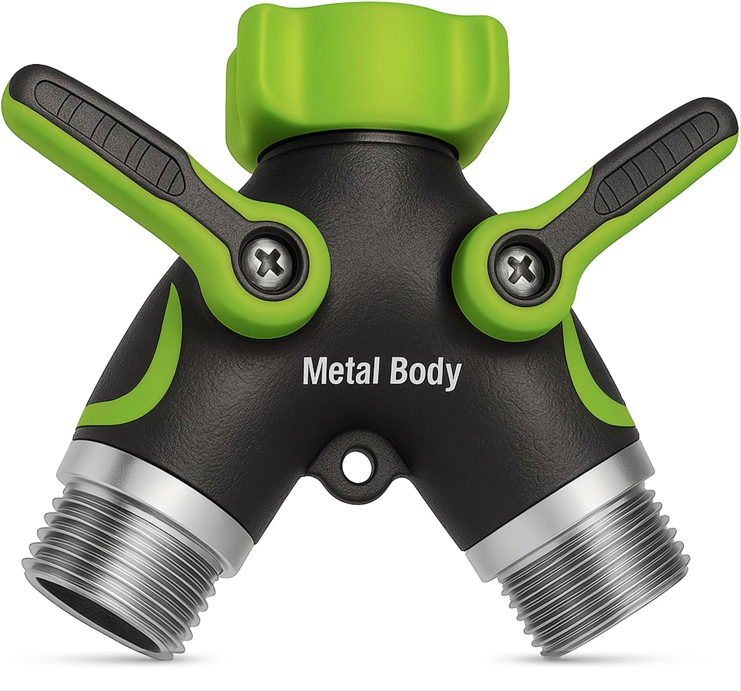 Garden Hose Splitter 2 Way Heavy Duty - Leakproof Full Metal Body Faucet Spigot Splitter