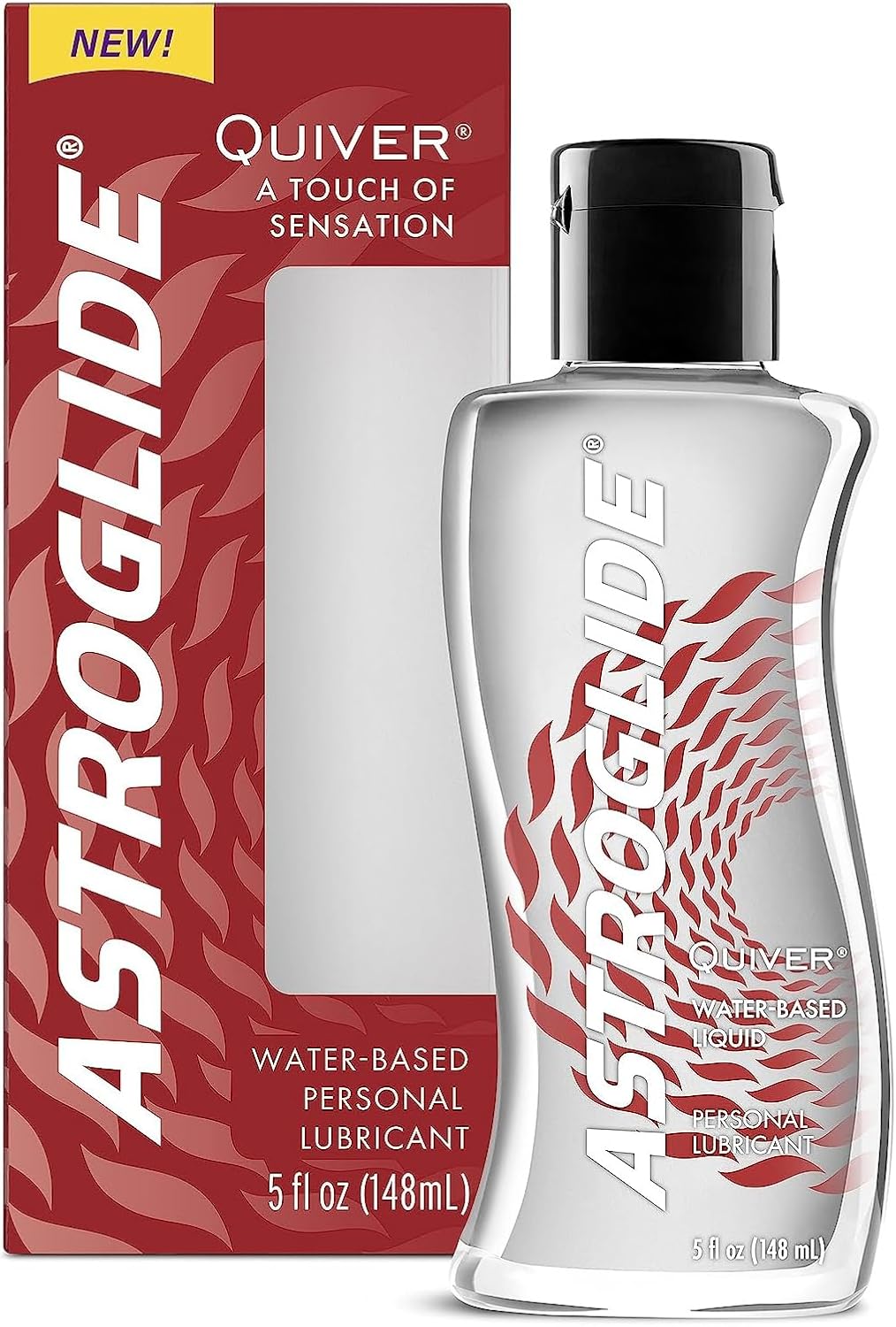 Astroglide Water Based Lube (5oz), Quiver Personal Lubricant, Arousal Sex Lube Adds Sensations for Men, Women and Couples, and Easy Clean-Up