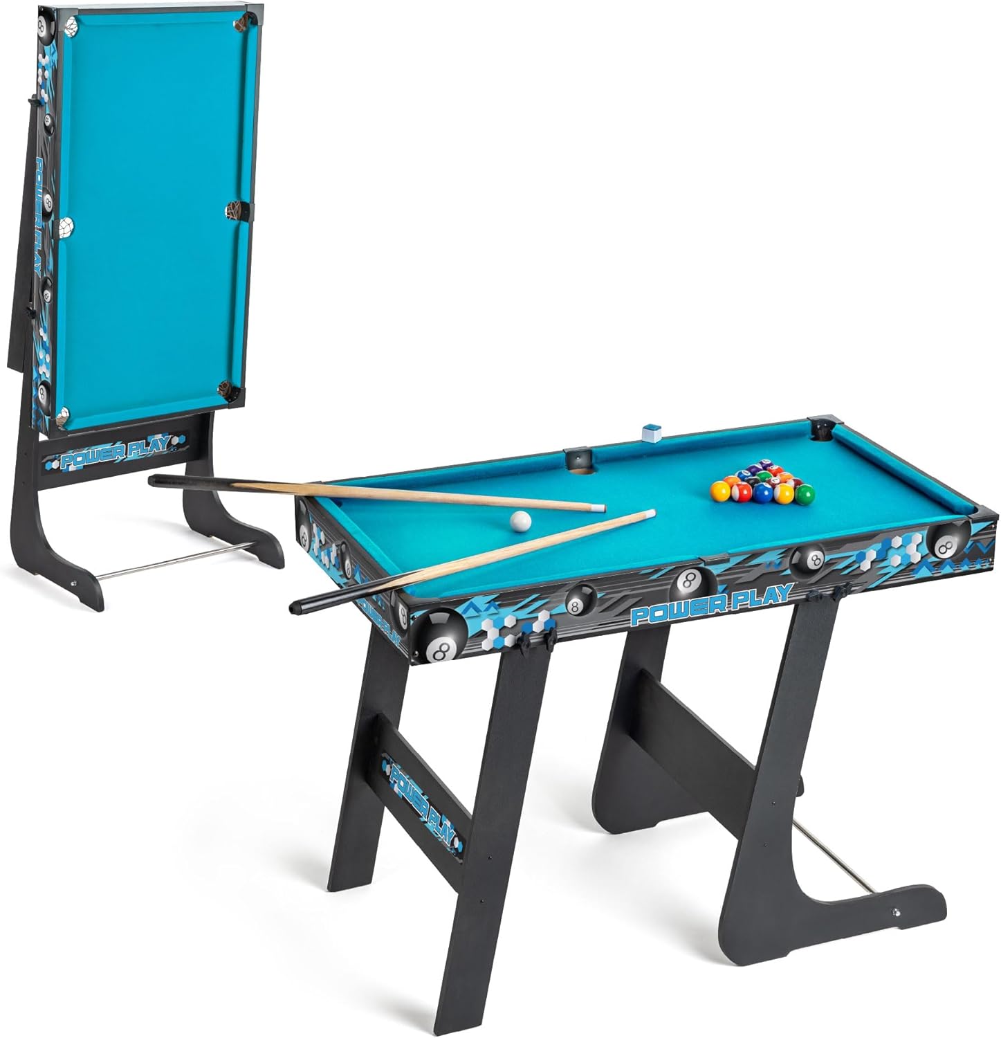 Powerplay 3ft Pool Table, Mini Table Pool Game for Kids & Adults, Compact & Portable, Easy Storage, Gift for Boys and Girls