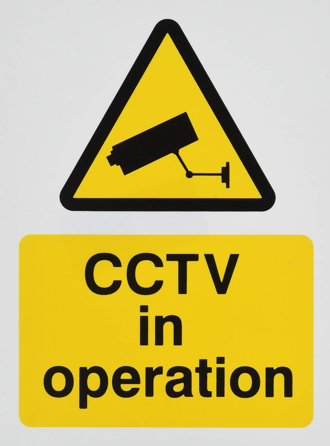 CCTV in Operation Sign 150mm x 200mm - Rigid Plastic (WAG.07W-RP)