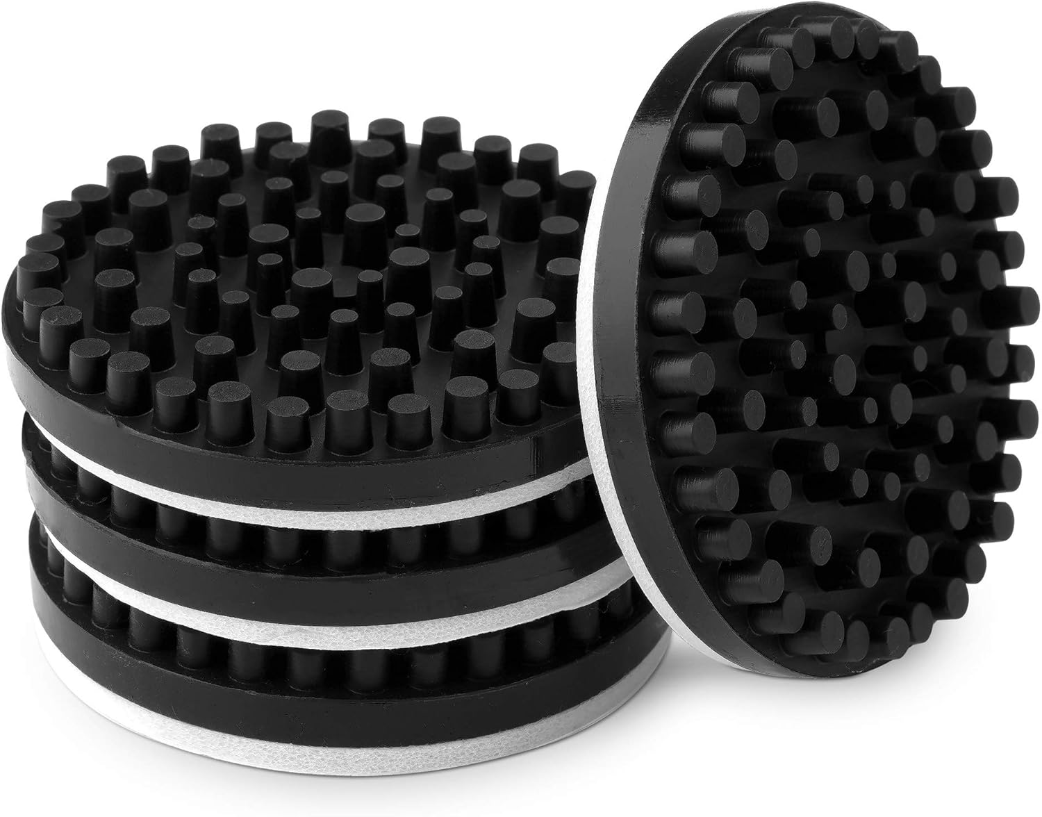 kwmobile Turntable Isolation Feet - Pack of 4 Silicone Anti-Vibration Isolator Pads for Audio Equipment Hifi System Speakers Record Player