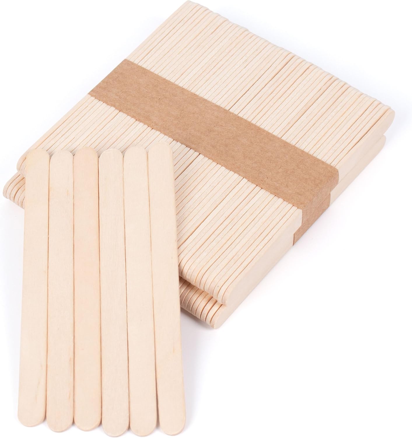 ANTETOK 100pcs Lollipop Sticks, 114mm Wooden Lolly Sticks for Craft, Premium Popsicle Sticks Lollipop Sticks for DIY Projects, Making Homemade Crafts and Plant Labels