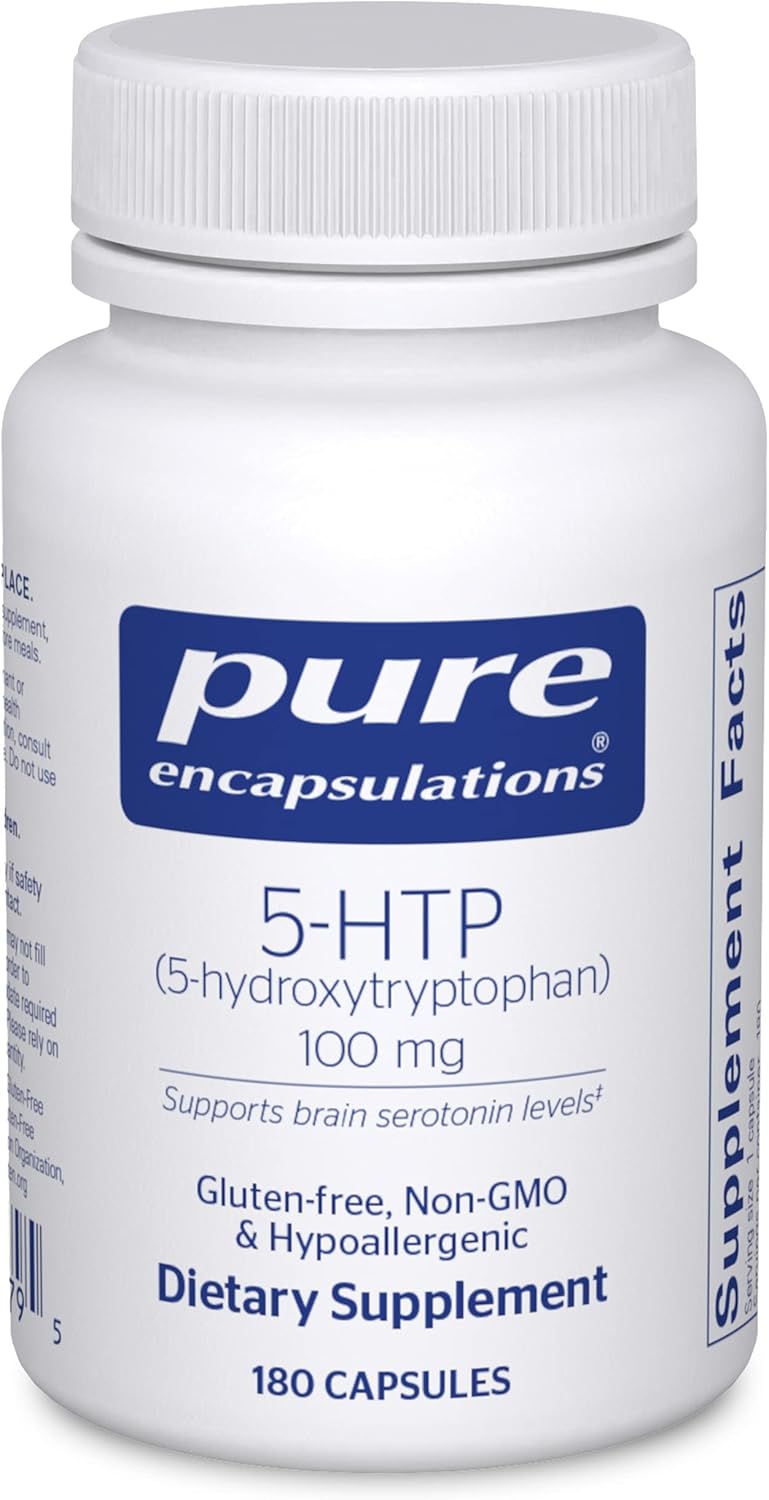 Pure Encapsulations 5-HTP 100 mg - Brain Health, Sleep Regulation & Appetite Support* - 5-Hydroxytryptophan - Gluten Free & Non-GMO - 180 Capsules