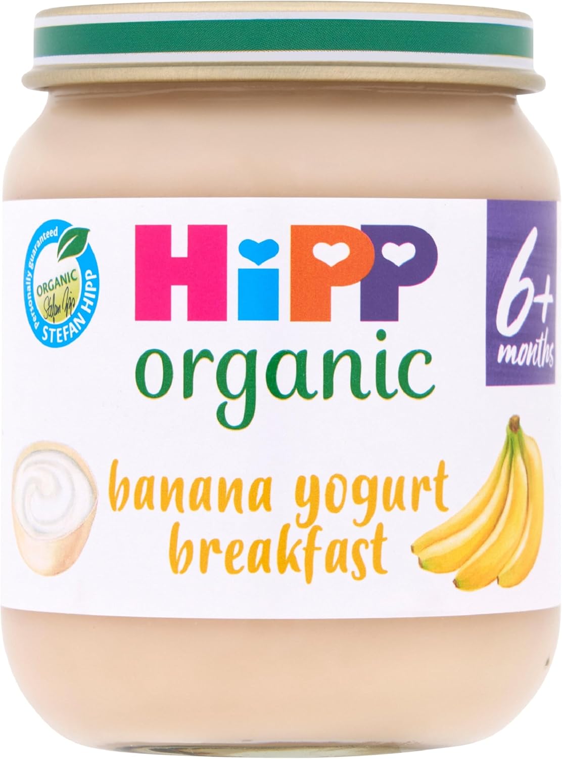 HiPP Organic Banana Yogurt Breakfast Baby Food Jar 6+ Months (6 x 125g)
