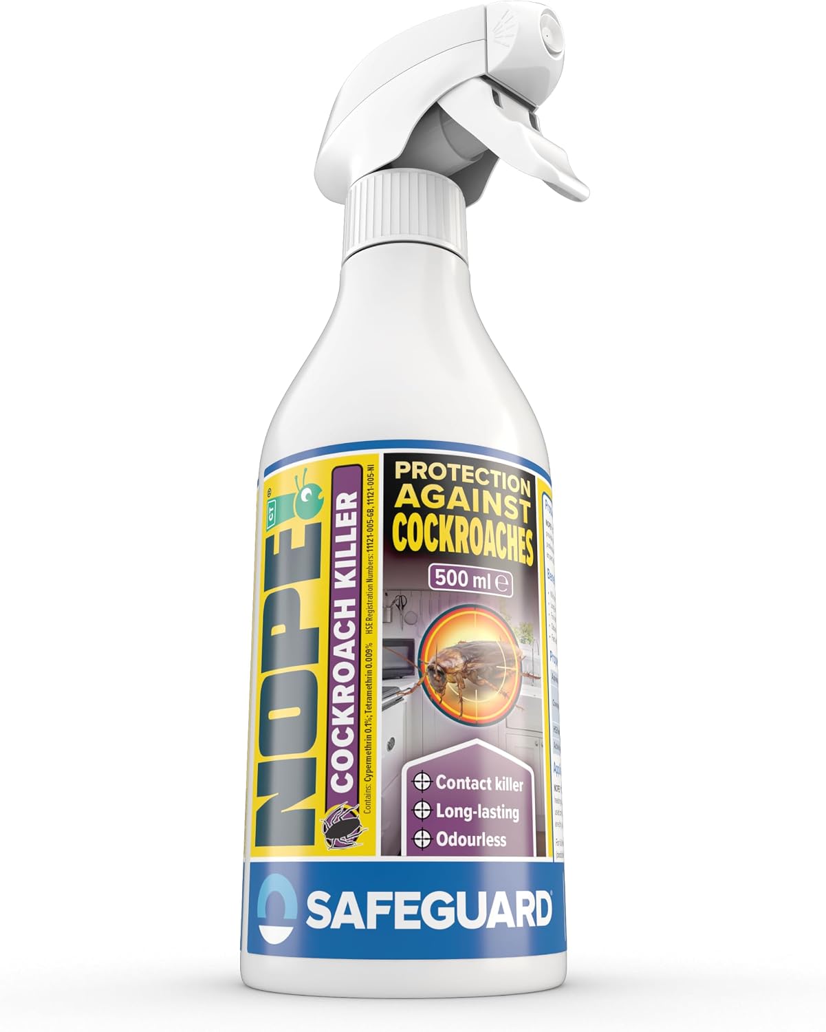 NOPE! Cockroach Killer Spray (500ml) Odourless, Strong, Contact Killer for Home use.