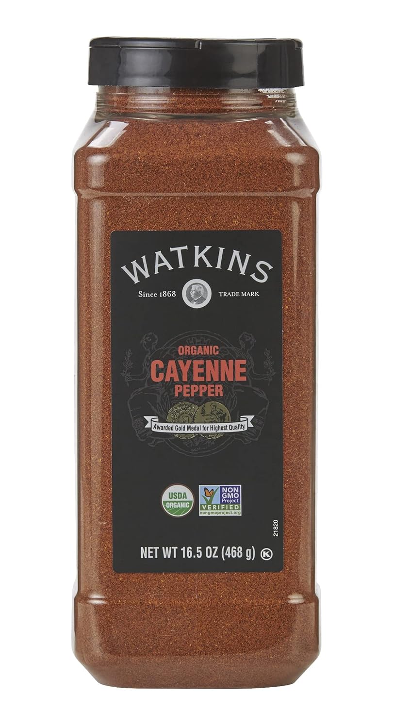 Watkins Gourmet Spice, Organic Cayenne Pepper, Bulk Food Service Size, 16.5 oz (Pack of 1)
