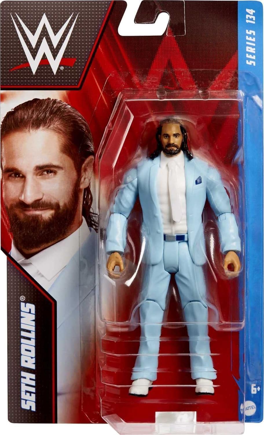 Mattel WWE Basic Action Figure, Seth Rollins, Posable 6-inch Collectible for Ages 6 Years Old & Up