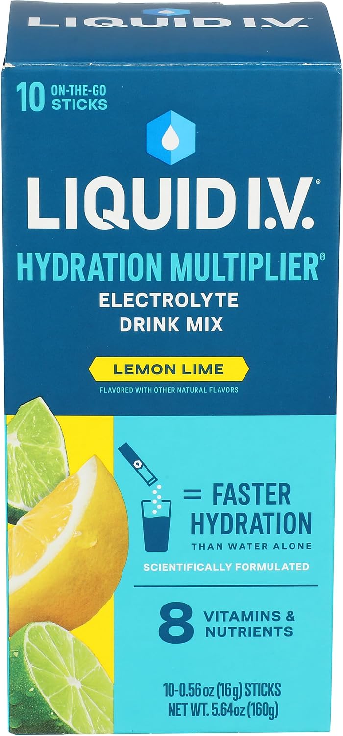 Liquid Iv, Hydration Multiplier Lemon Lime, 0.56 Ounce, 10 Pack