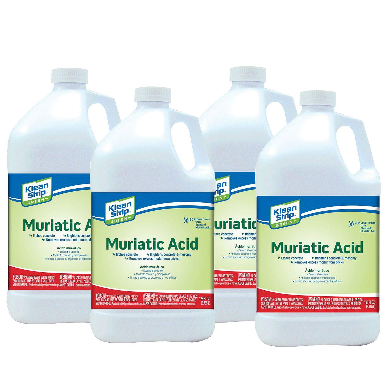 2 Set of 4 Safer Muriatic Acid Jug 128 Oz