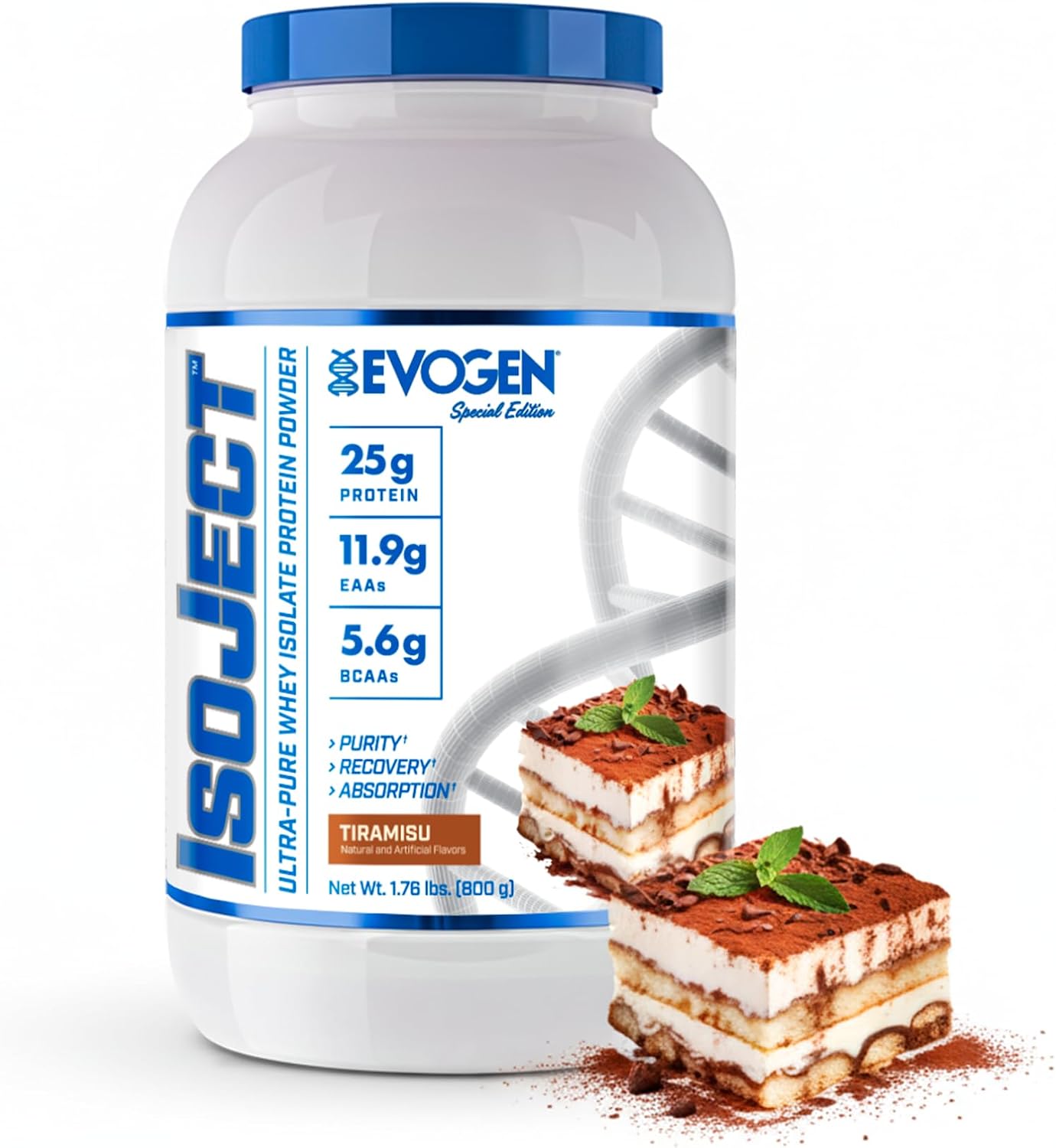 Evogen Isoject Whey Protein Isolate Powder | Tiramisu | 25 Servings