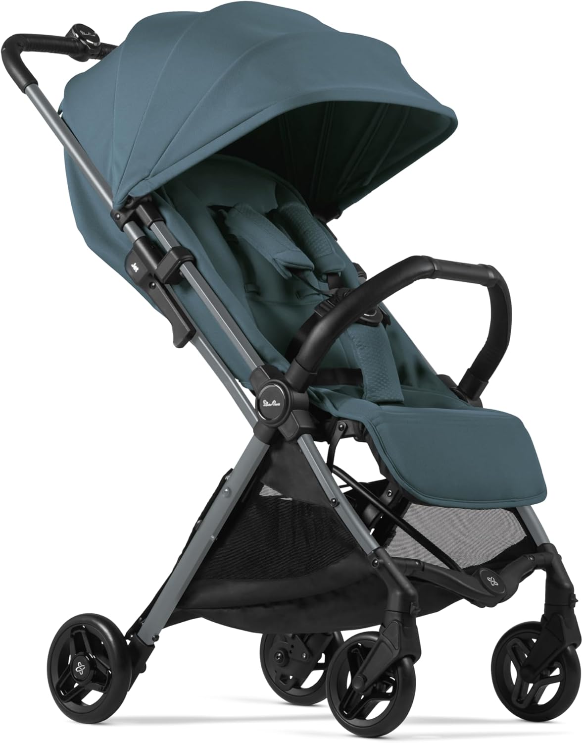 Silver Cross - Jet 5 Compact Pushchair - Travel Stroller - Foldable & Lightweight Stroller/Travel System - Cabin Size - Car Seat Compatible - Newborn to 4 Years - Mineral