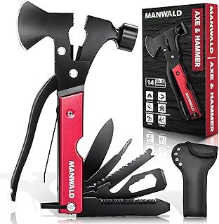 15 in 1 Multitool Axe Hatchet, Gifts for Men, Camping Accessories Survival Gear, Multi Tool for Camping Hiking Survival, Cool Gadgets Gifts for Men,Husband, Boyfriends