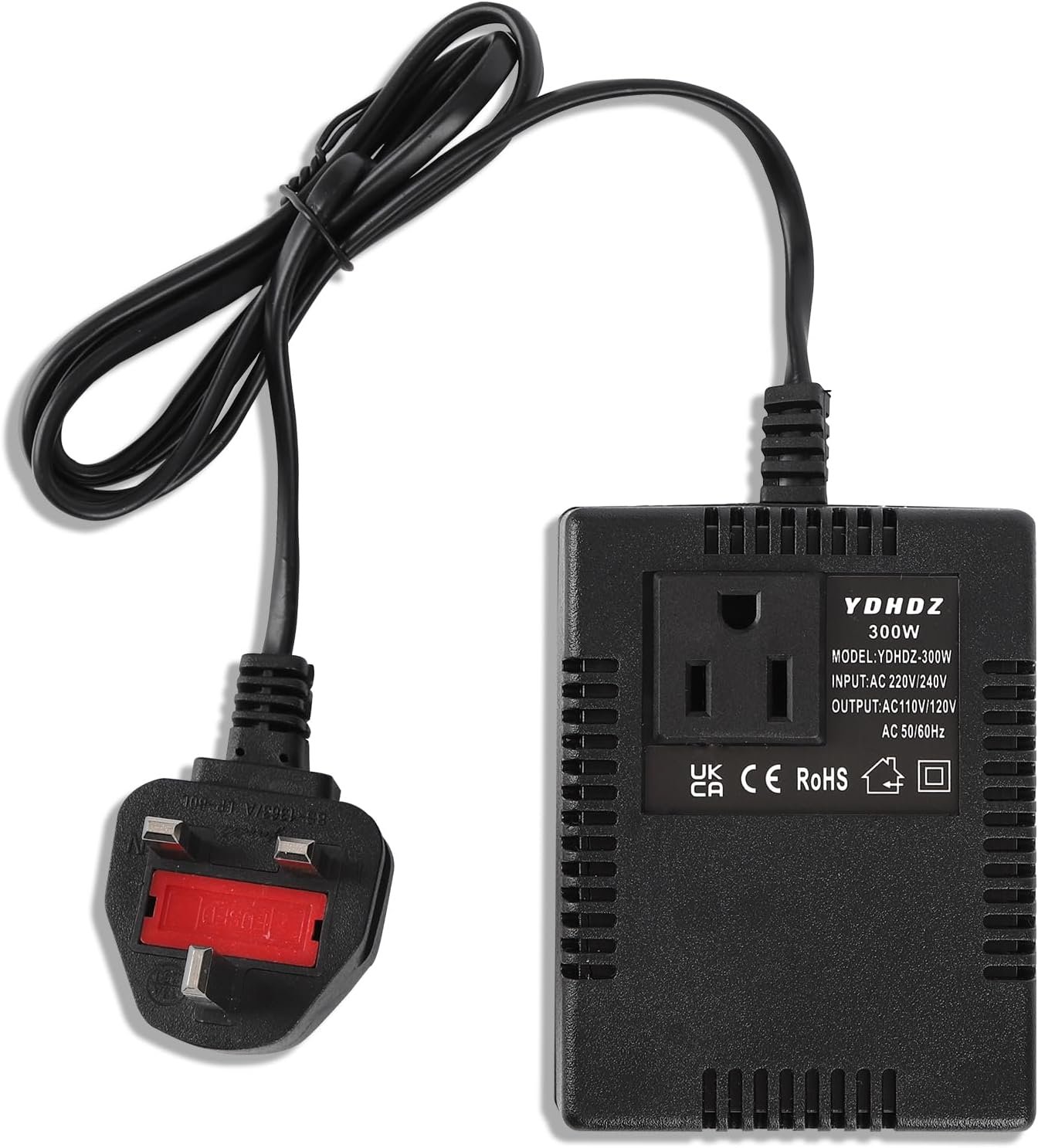 300W Step Down Transformer, 240/220 v to 120/110v (UK Plug) Voltage Converter, Travel Power Adapter for WIFI, POS Machine, Power Bank