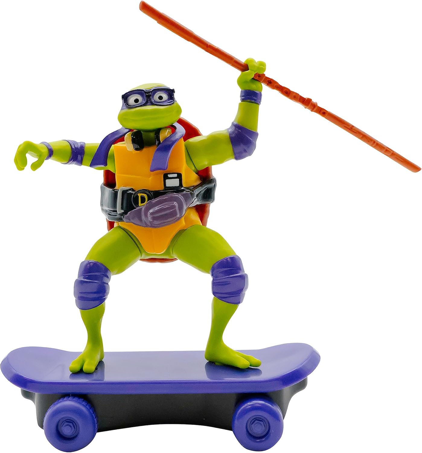 Teenage Mutant Ninja Turtles Toy, Donatello Sewer Shredder Pullback Skateboard, Mutant Mayhem TMNT Collectible Ninja Turtle, Ages 3+