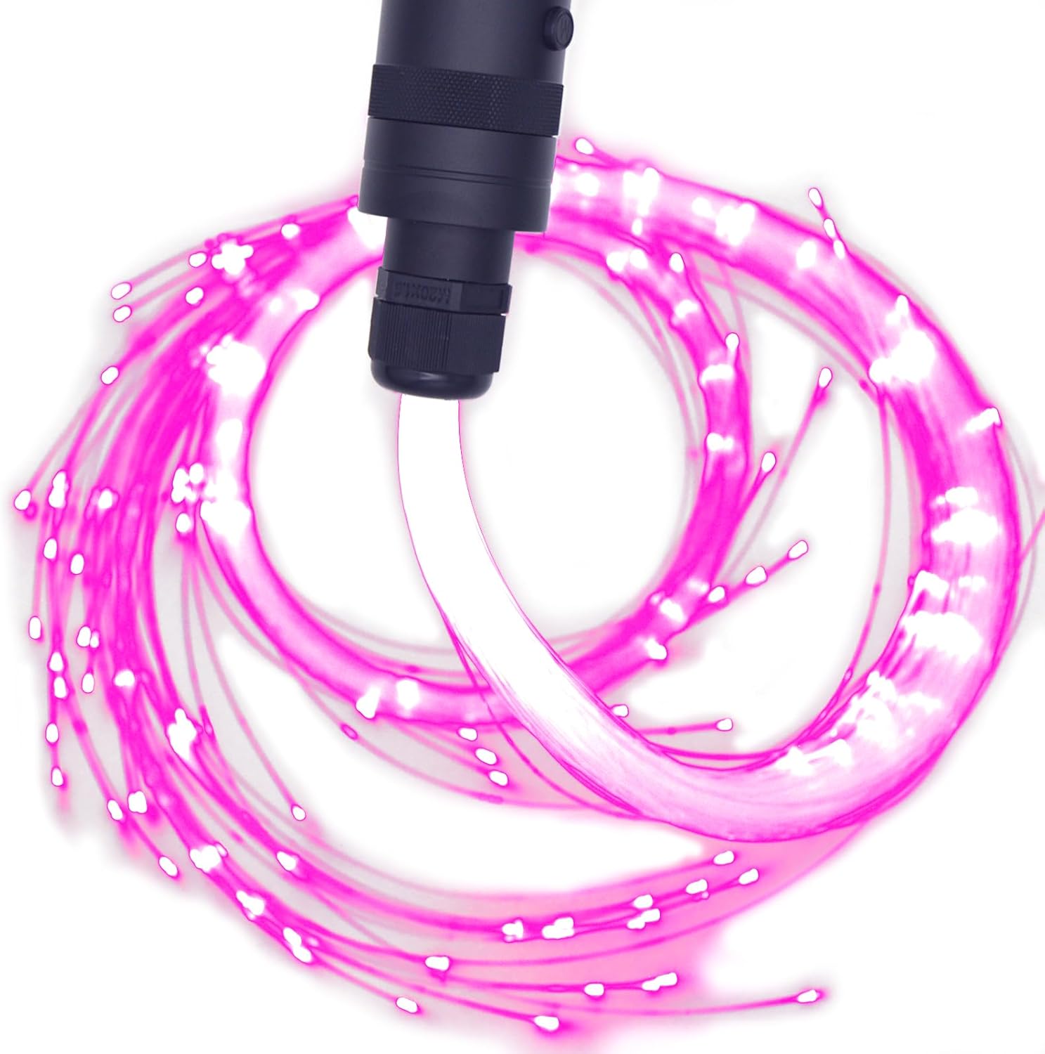 Fiber Optic Whip Light Space Pixel Whip Rave Toys EDM Flow Sparkle Lace Dance Festival 360 Degree Swivel Super Bright 40 Display Modes