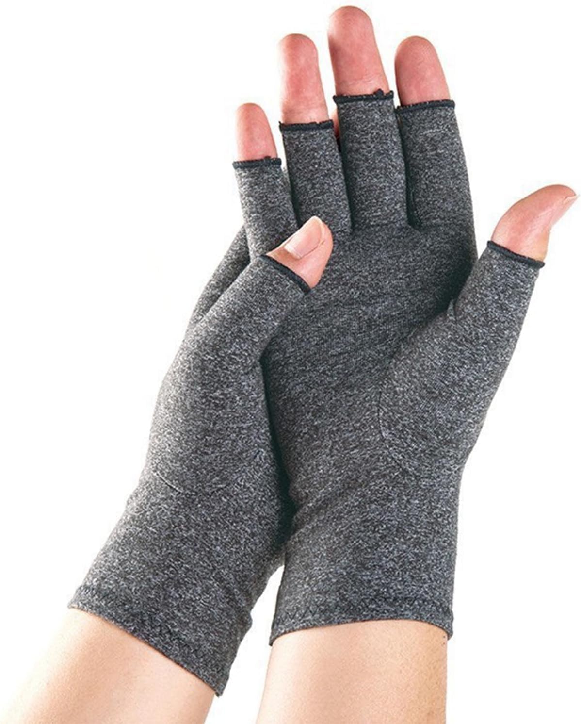 Premium Bamboo Gloves, One Compres Bamboo Arthritis Gloves for Women Men,Fingerless Design, Breathable Fabric