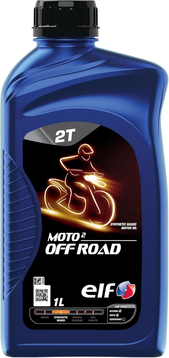 ELF Moto 2 Stroke Off Road Motorcycle Oil 1L Synthetic based Motorbike Oil