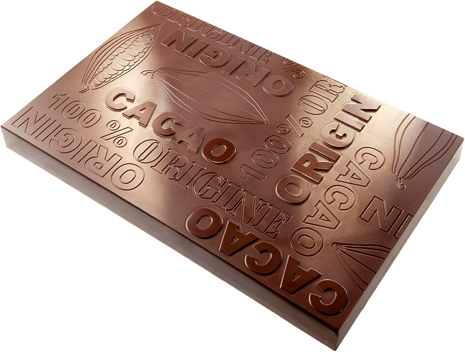 CW2393 – Chocolate World – 1Kg +/- Solid Bar Tablet Polycarbonate Mould