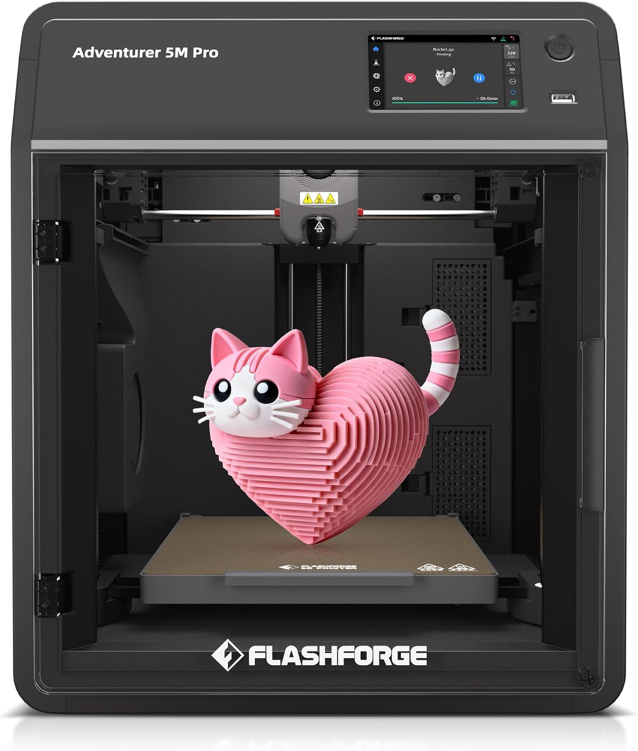 FLASHFORGE Adventurer 5M Pro 3D Printer,Full Enclosed ≤50dB, 220x220x220mm