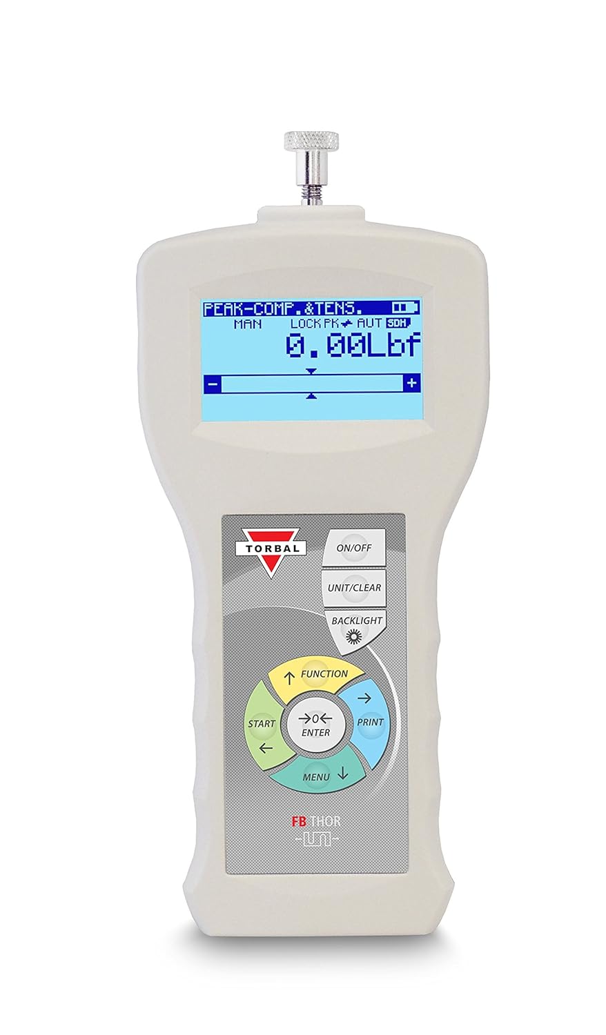 FB200 Digital Force Gauge, 40lbf x 0.01lbf, Tension and Compression, Built-in microSD, USB, RS232, Peak and Multi Peak Detection