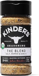 Kinder's Organic The Blend Seasoning (Salt, Pepper and Garlic), Premium Quality Seasoning, MSG Free and USDA Certified Organic, 3.5oz