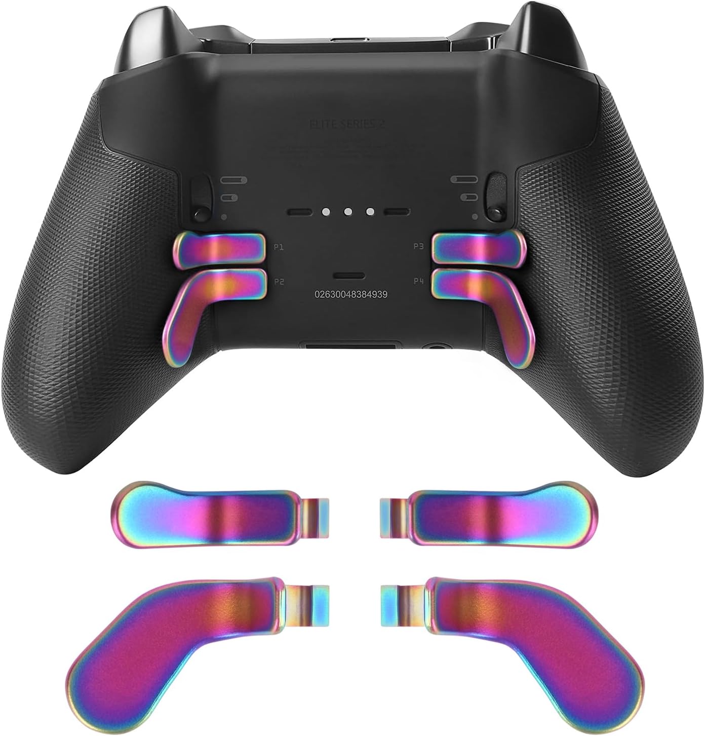 marspell 4 PCS Metal Paddles, Back Hair Trigger Locks Replacement Parts for Xbox One Elite Series 2 Controller/Elite Series 1 Controller/Elite 2 Core Controller(Multi-Colored)