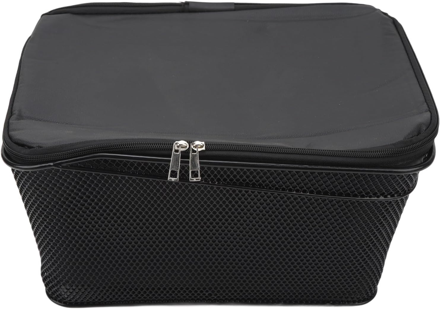 Fockety 20L Black Iron Rear Bike Basket, 44 LB Load, Waterproof Cover, Easy Rack Mount Installation, Large Capacity for Groceries, Travel, Pets