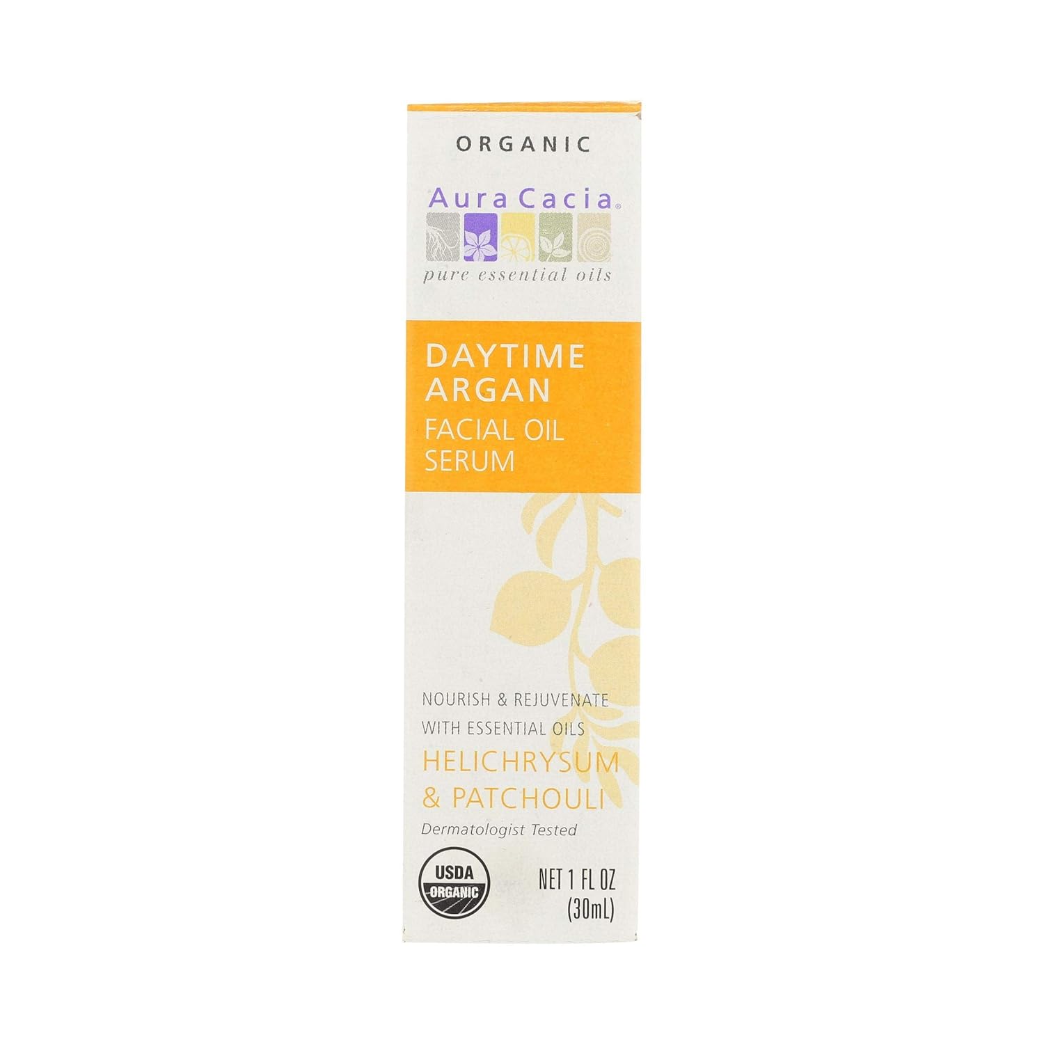 Aura Cacia Daytime Argan Facial Oil Serum, 1 Fluid Ounce