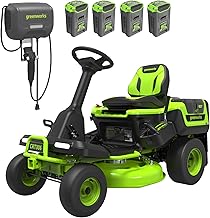 Greenworks 60V 30" Tractor, (4) 8.0Ah + Wall Charger