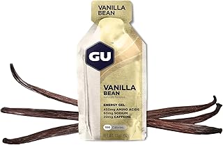 GU Energy Original Sports Nutrition Energy Gel, Vegan, Gluten-Free, Kosher, and Dairy-Free On-the-Go Energy for Any Workout, 24-Count, Vanilla Bean