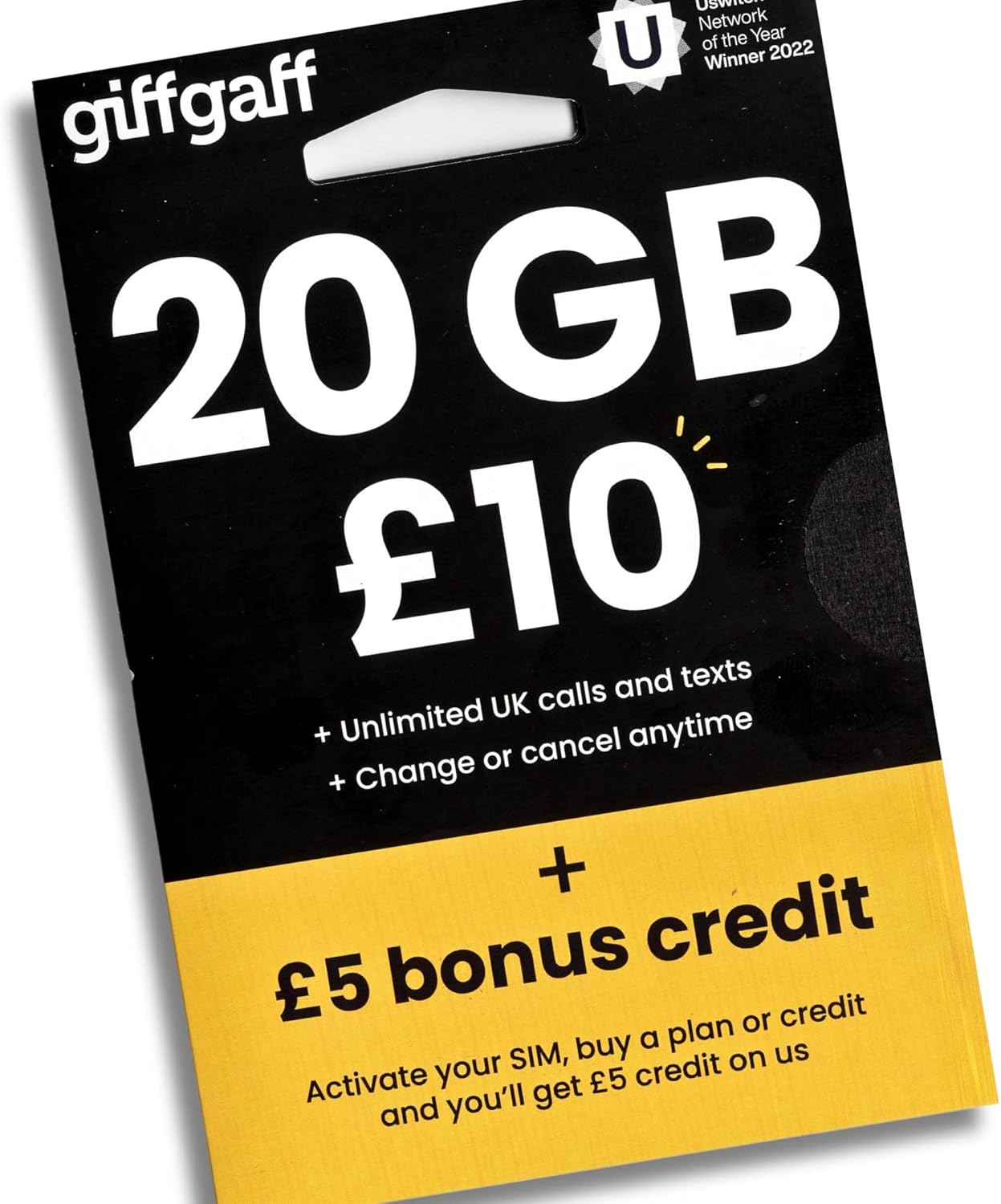 United Kingdom PAYG SIM Card for Visiting UK & Europe w/ 5￡Bonus, Activate While in U.S., 12￡ for Unlimited SMS/Calls and 12GB Data [for Unlocked Phones]