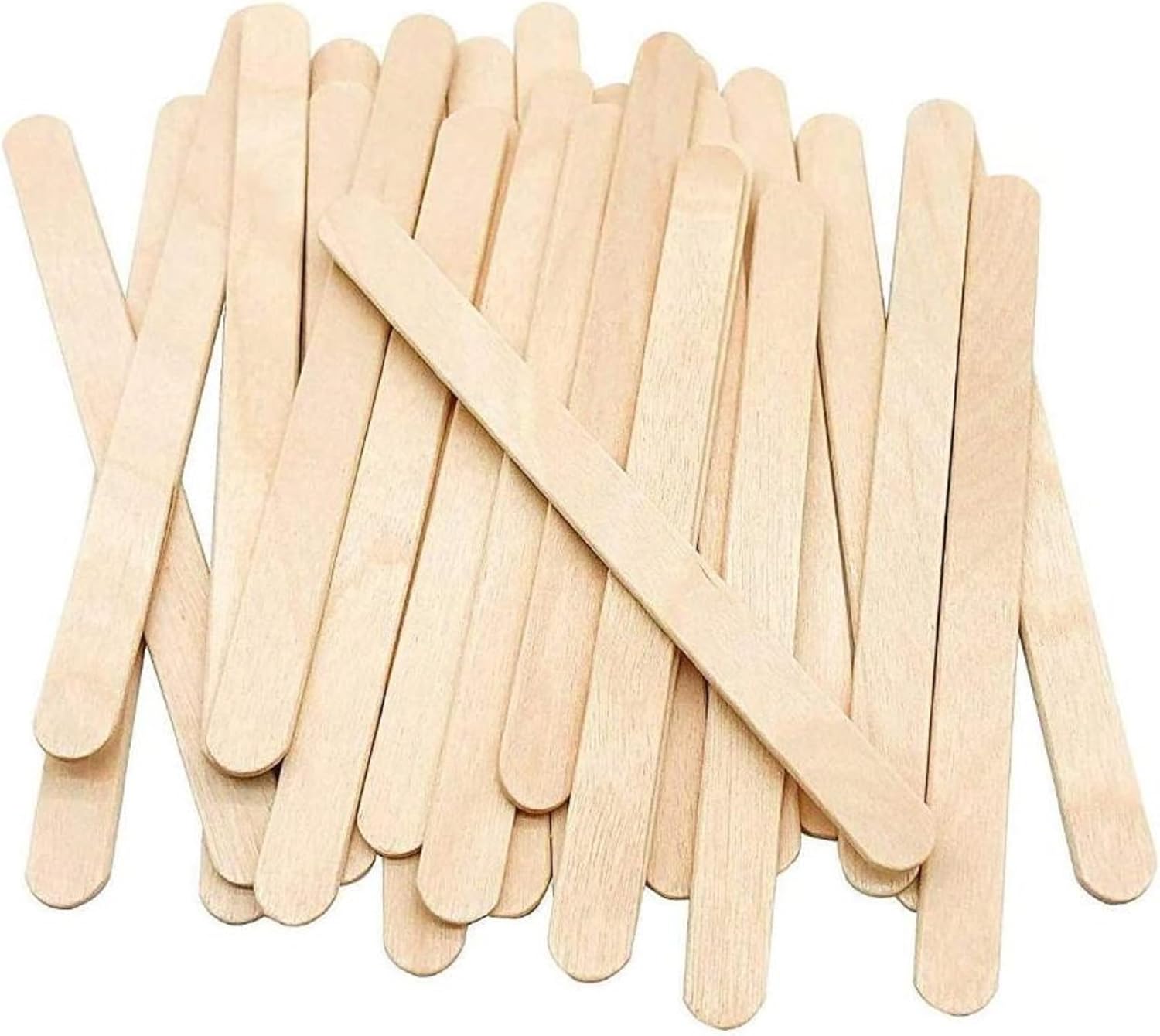 100 Pcs Craft Sticks Ice Cream Natural Wood Popsicle Craft Sticks 4.5 inch Length Treat Ice Pop Sticks for DIY Crafts