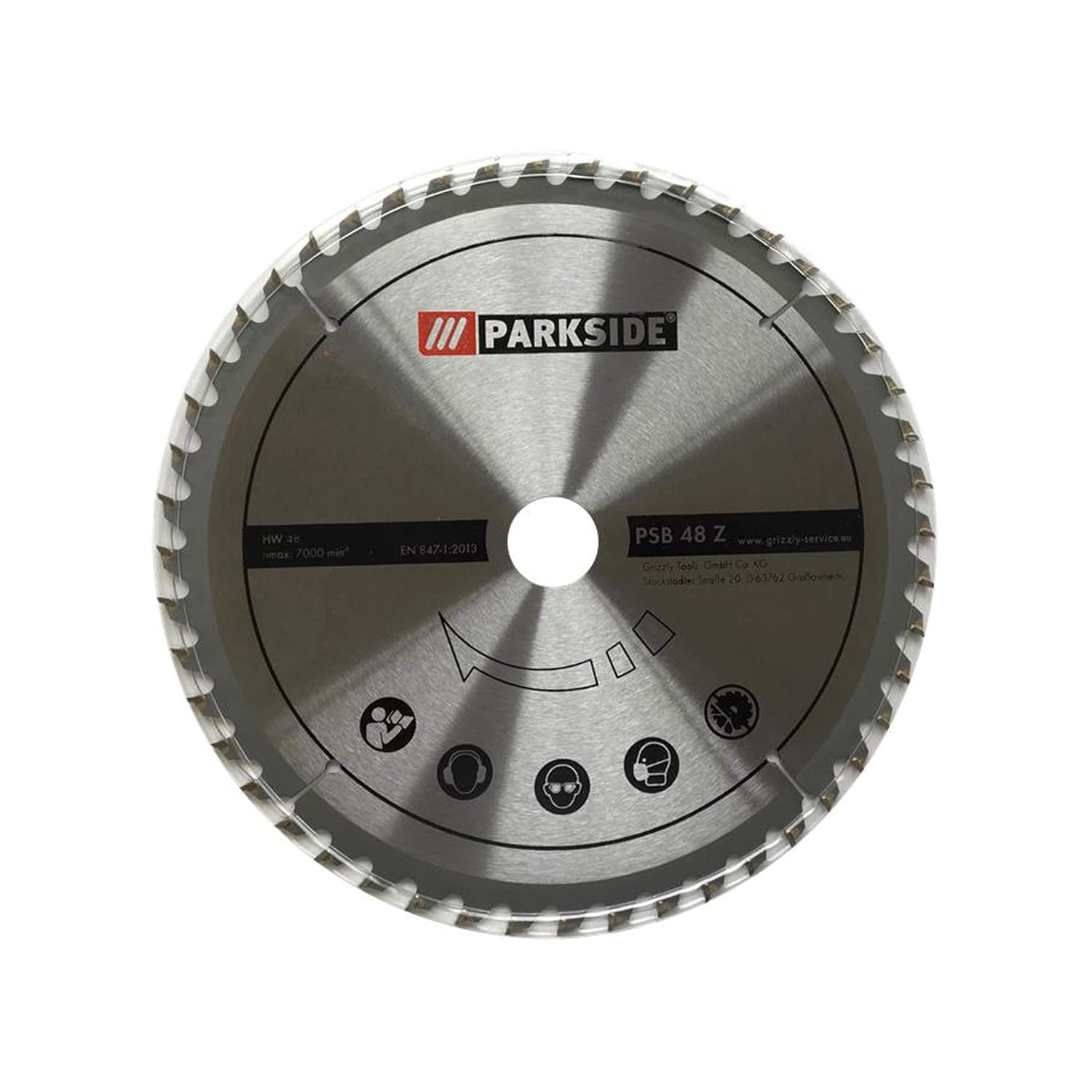 Grizzly Tools Carbide Saw Blade, 48 Teeth, for Parkside Table Saw PTK 2000 D3 - LIDL IAN 298657