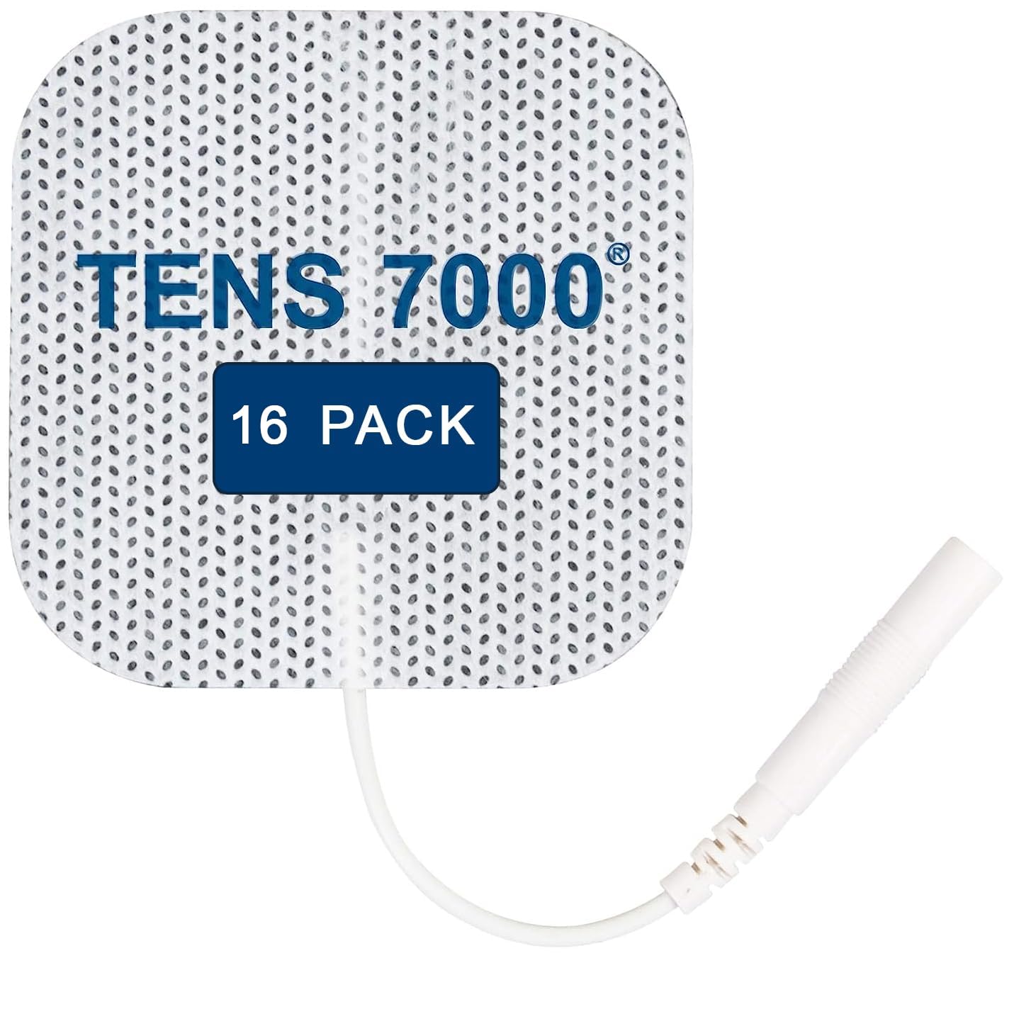 TENS 7000 Official TENS Unit Replacement Pads, 16 Count - Premium Quality OTC TENS Unit Pads, 2" X 2" - Compatible with Most TENS Machines, Replacement Electrodes Value Pack