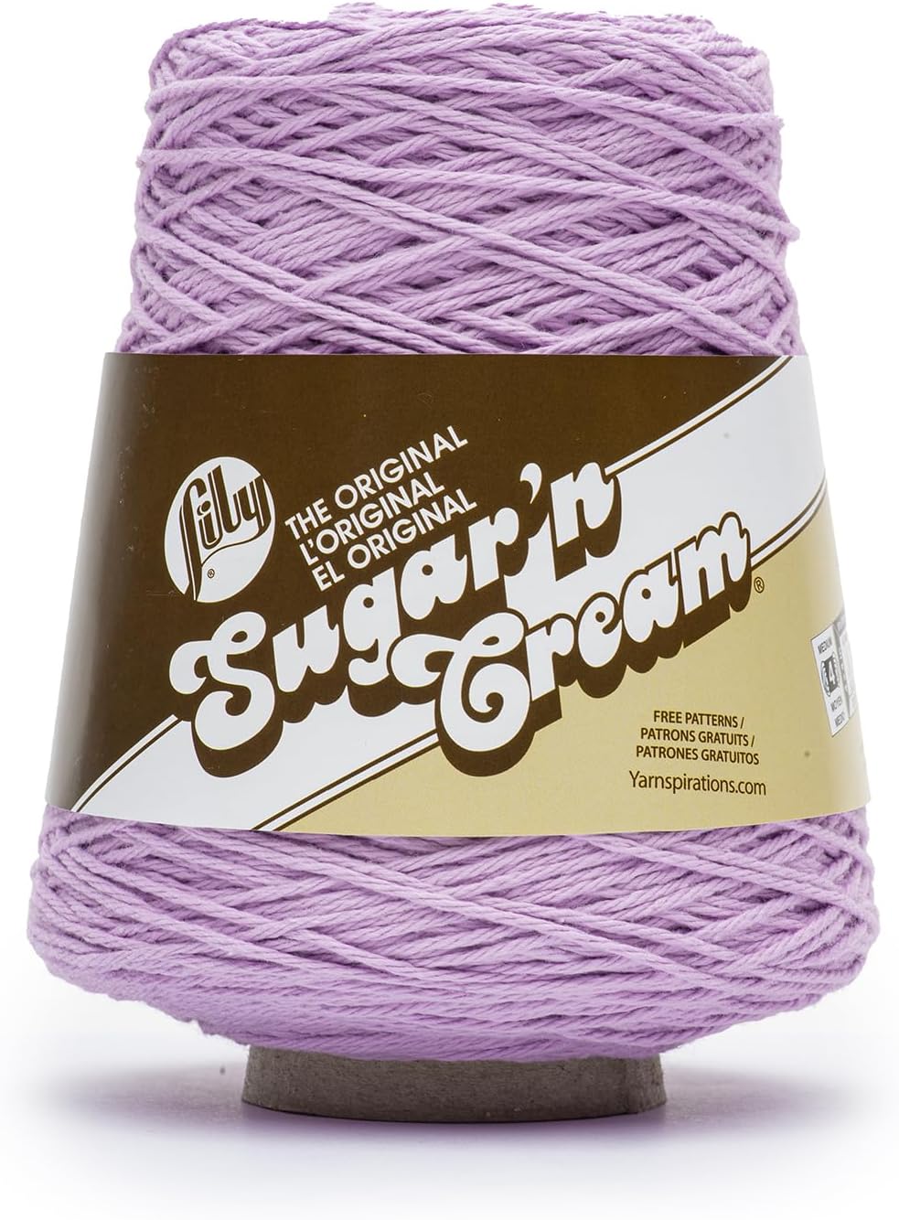 Lily Sugar N Cream Cones Orchid Yarn - 1 Pack of 400g/14oz - 100% Cotton - #4 Worsted (Medium) - 674 Yards - Knitting/Crochet