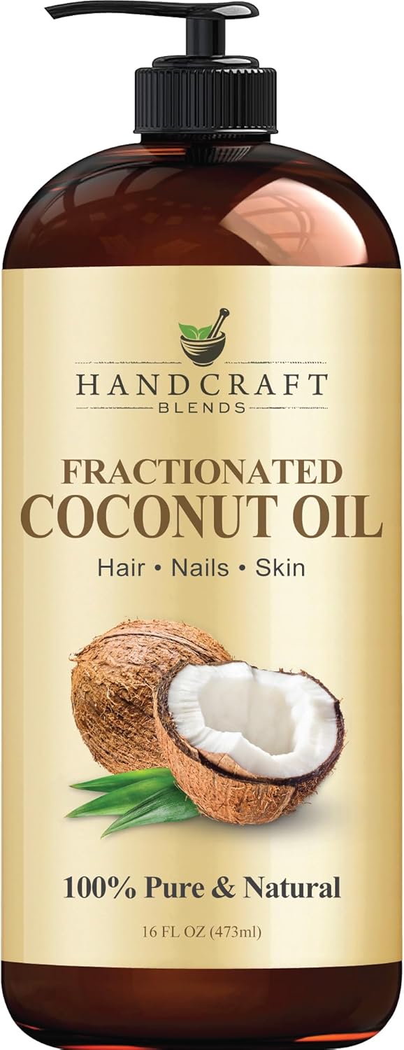 Handcraft Blends Fractionated Coconut Oil - 473 ml - 100% Pure and Natural - Premium Grade Carrier Oil - Hair and Body Oil - Massage Oil - Hexane-Free