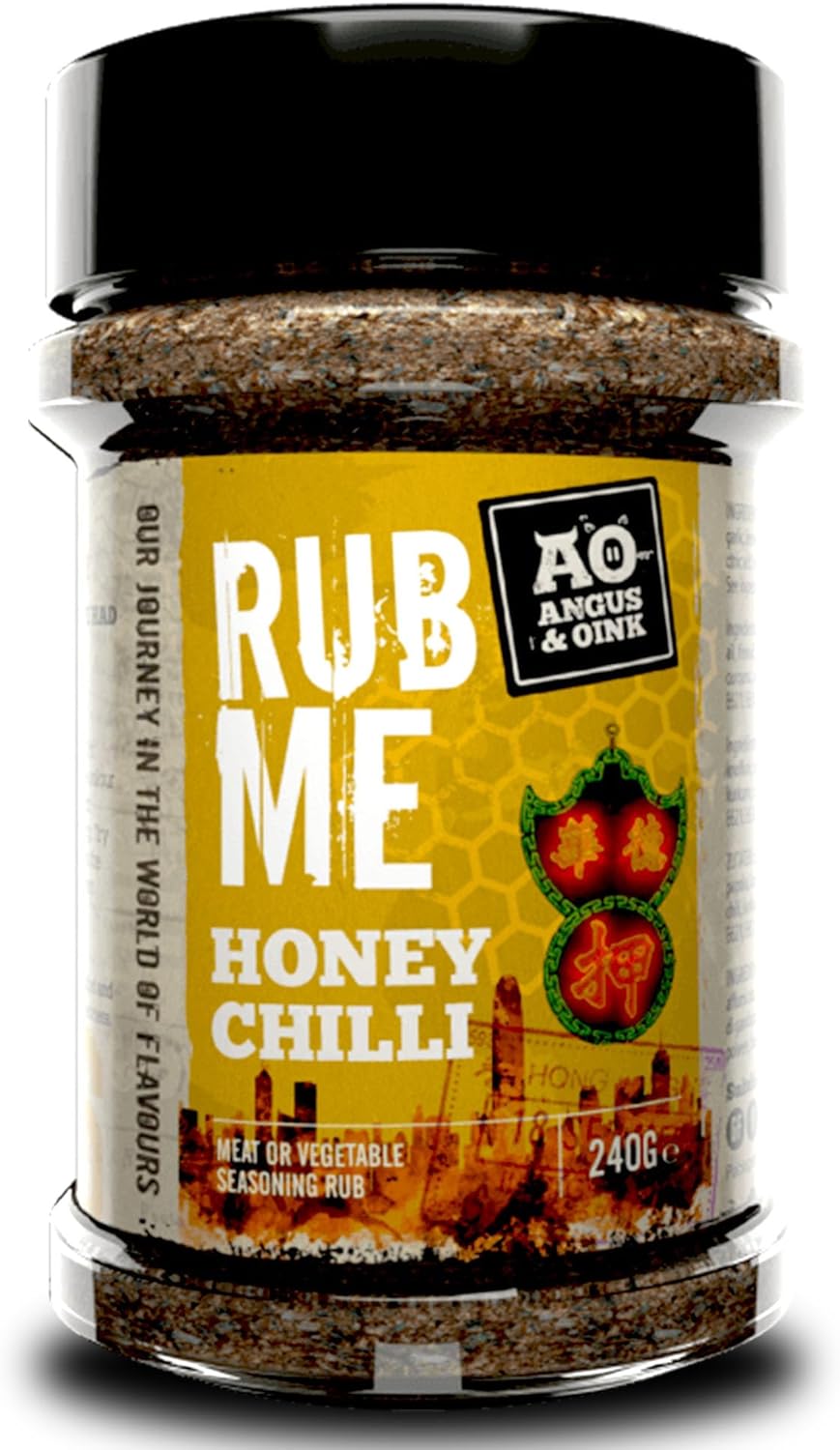 Angus & Oink | Honey Chilli Seasoning | Sweet & Spicy | Perfect for Chicken & Pork | Authentic Chinese Flavour | Gluten-Free & Vegetarian | Oven, Air Fryer & BBQ | 220g