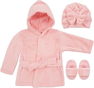 Rising Star Baby Toddler Robe Or Kids Robe for Girls and Boys - Kids & Baby Bath Robe Spa Set with Washcloth or Slippers