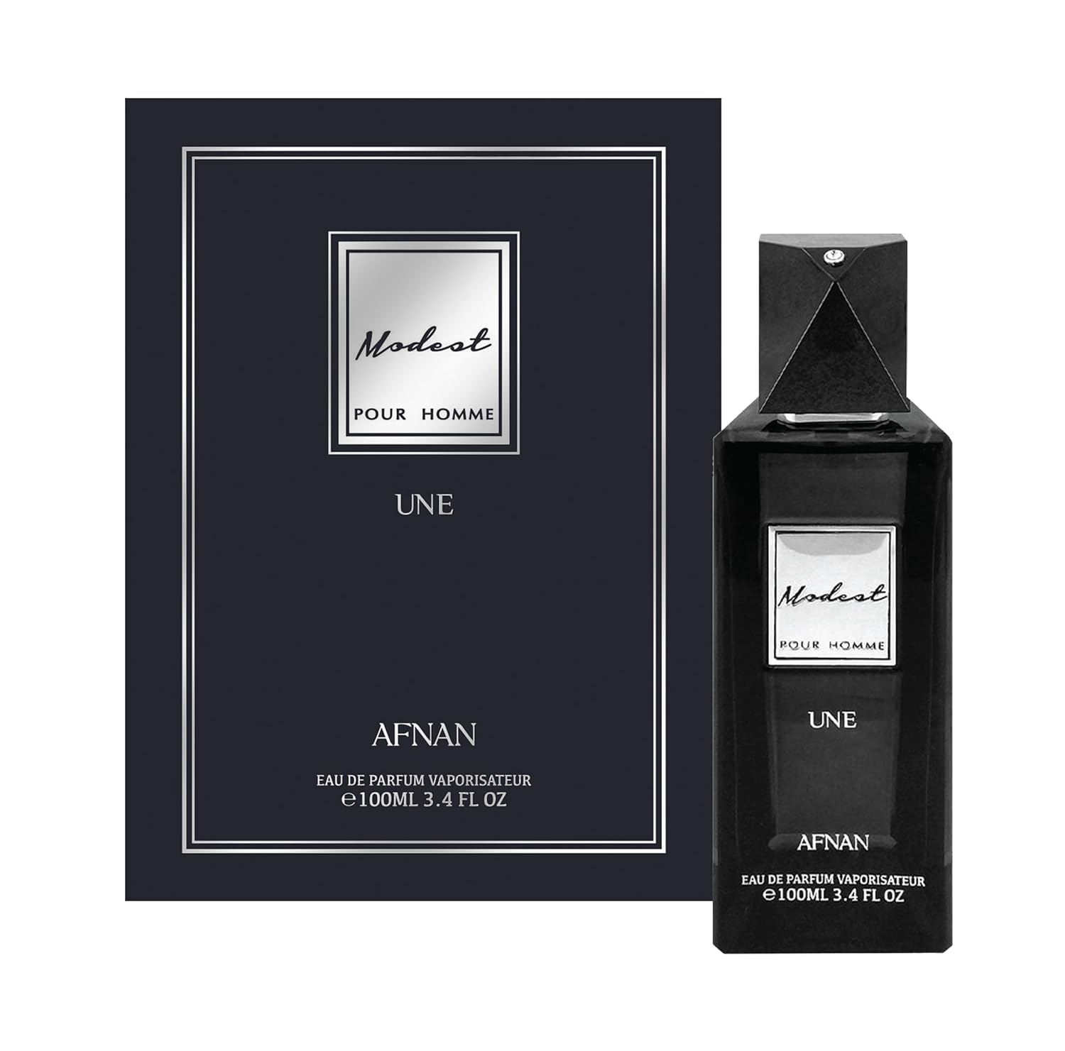 Afnan Modest Une Eau de Parfum Spray for Men, 3.4 Ounce