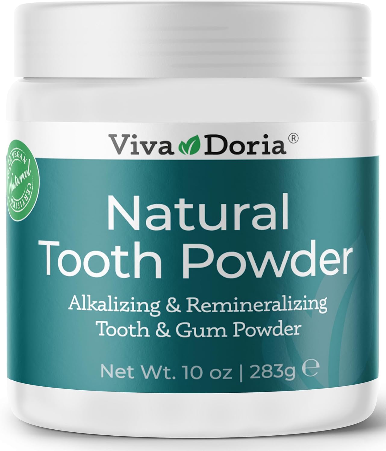 Viva Doria Natural Tooth Powder | Remineralizing Tooth Powder | Natural Teeth Whitening Powder | Toothpaste Power | Breath Freshener | Refreshing Mint Flavor | 10 Oz