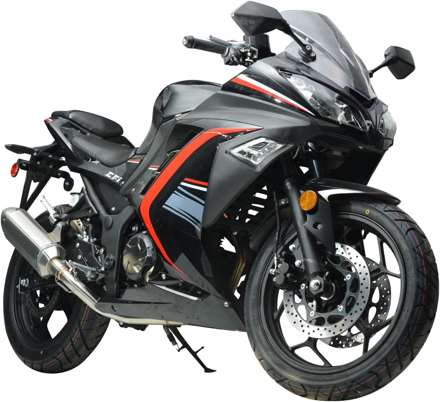 HHH GTX 250 Motorcycle EFI Fuel Injection Manual 6 Speed 250cc Motorcycle Street Bike for adult (Black)
