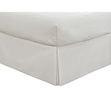 Lux Hotel Microfiber Tailored Style Bed Skirt with Classic 14 Inch Drop Length, Twin, White
